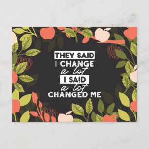 Change Quotes with Apple Tree Pattern Alt Ver Postcard