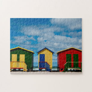 Change Rooms. Muizenberg Beach, Cape Town Jigsaw Puzzle