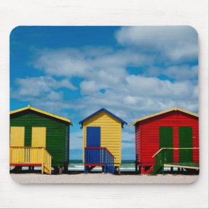 Change Rooms. Muizenberg Beach, Cape Town Mouse Pad
