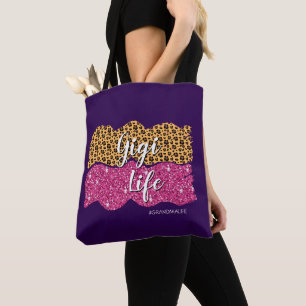 Change Text Add Name #GrandmaLife Gigi Life  Tote Bag