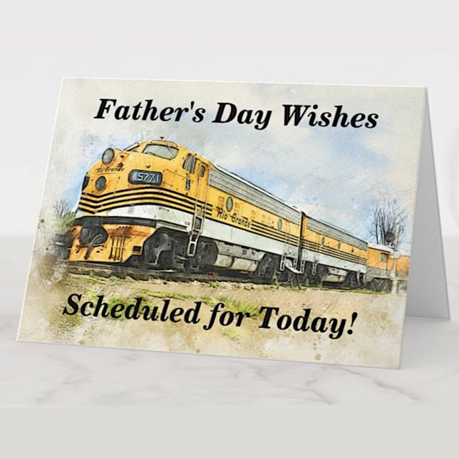Change Text Add Names Diesel Train Father's Day  C Card (Creator Uploaded)