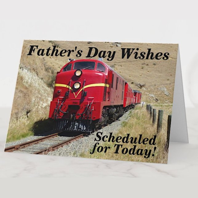 Change Text Add Names Diesel Train Father's Day  Card (Creator Uploaded)