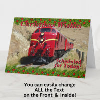 Change Text Add Names Steam Train Happy Christmas