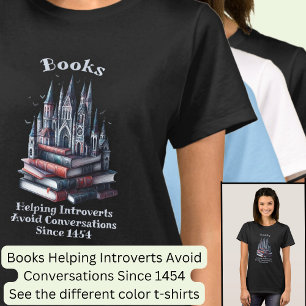 Change Text, Books Helping Introverts Avoid, T-Shirt
