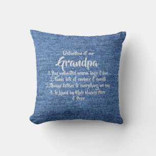 Change Text Definition of our Grandpa, Grandfather Throw Pillow