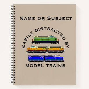 Change Text Easily Distracted Model Trains Diesel  Notebook