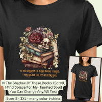 Change Text, Gothic Books & Reader Quote, Black  