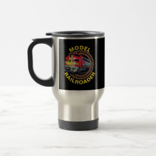 Change Text Model Railroader Red Yellow Diesel Travel Mug