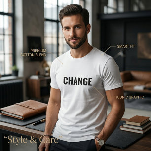 Change Text Statement Tee for Men Customizable