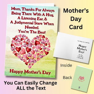 Change Text, Thanks For Always Being There, Card