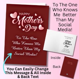 Change Text, Who Knows Me Better Than Social Media Card