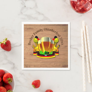 Change Text Year Octoberfest 20xx Beer Glasses Napkin