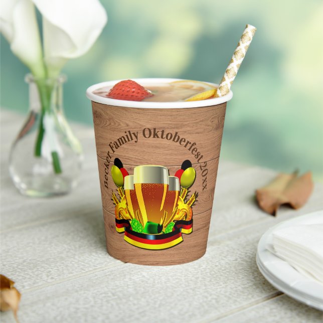 Change Text Year Octoberfest 20xx Beer Glasses Paper Cups (Insitu)