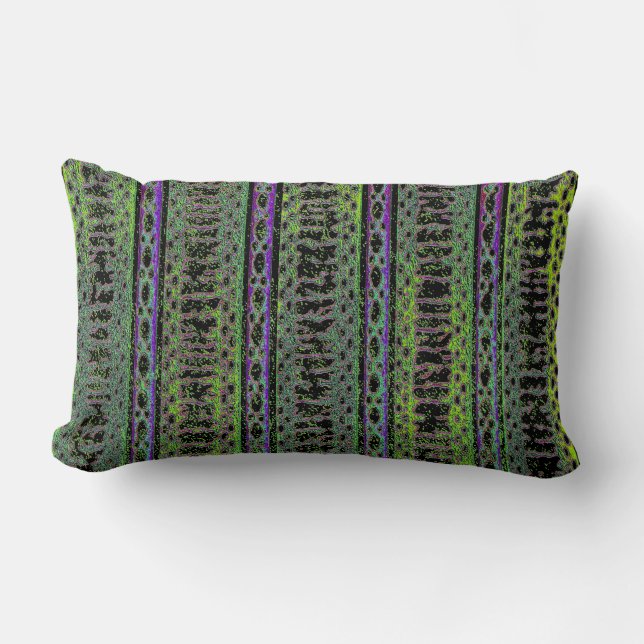Change the Colour 1960's Wallpaper Lumbar Pillow (Front)