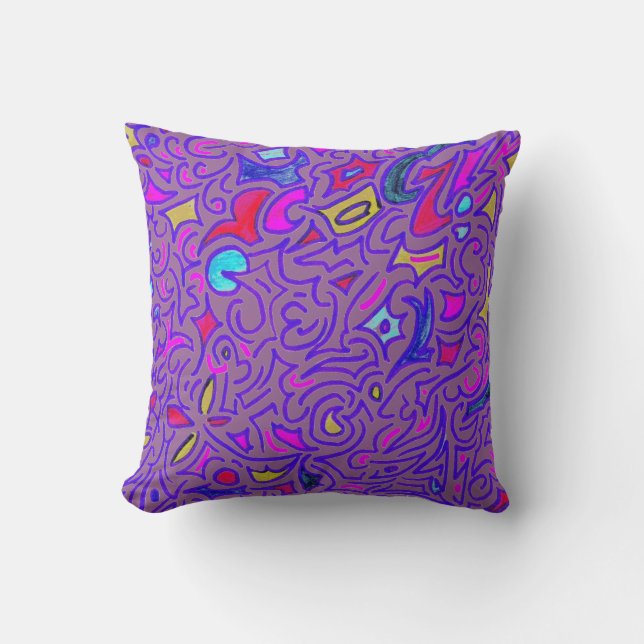 Change the Colour Abstract Throw Pillow (Front)