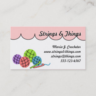 Change the colour - crochet yarn balls Business Card