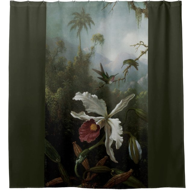 Change the Colour! Hummingbirds and White Orchid (Front)