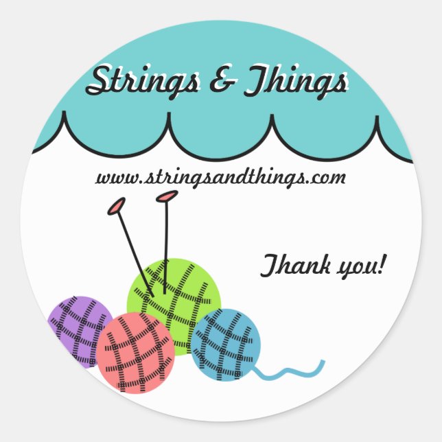 Change the colour - knitting yarn balls Sticker (Front)