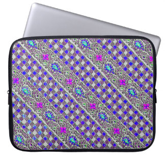 Change the Colour Paisley Stripe Laptop Sleeve