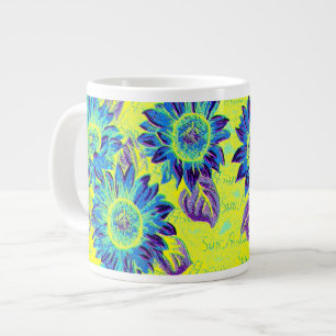 Change the Colour Wacky Sunflowers Large Coffee Mug