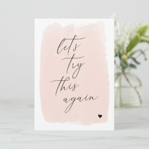 Change The Date Blush Pink Watercolor Card