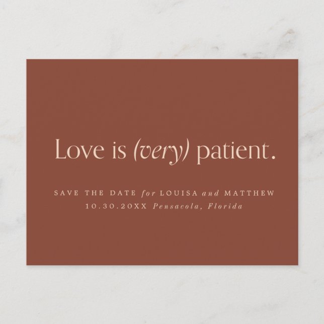 Change the Date Covid Save the Date Postcard (Front)