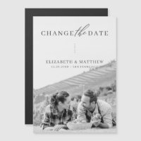 Change The Date Minimalist Chic Photo Wedding