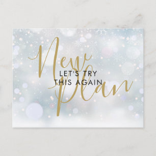 Change the Date New Plan Script Cancelled Winter  Postcard