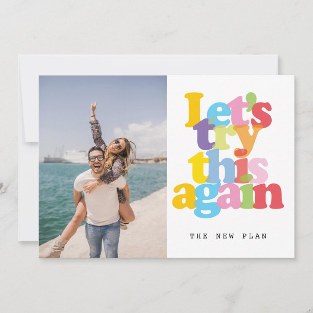 Change The Date Postponed Cancelled Event Photo Invitation (Front)