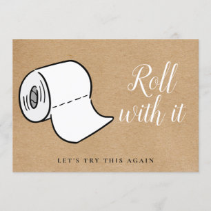 Change the Date Postponed Cancelled Event Rustic Invitation