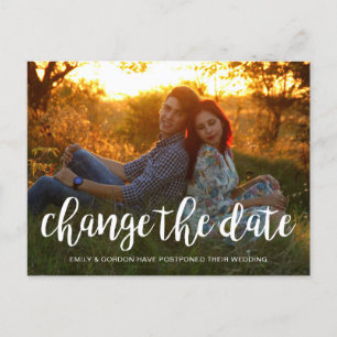 Change the Date Postponed Wedding Announcement