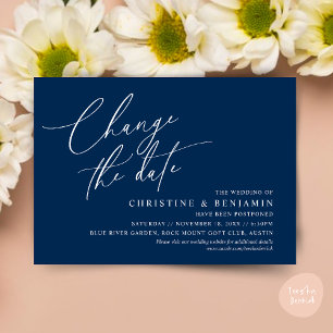 Change the date, Save our new wedding date card