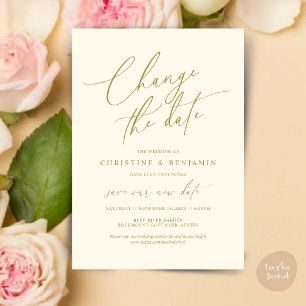 Change the date, Save our new wedding date card