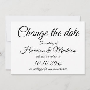 Change the Date, Script Wedding Announcement