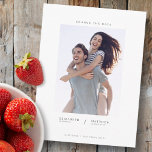 Change the Date Simple Chic Custom Photo Wedding Postcard<br><div class="desc">Composed of elegant serif typography. Add a photo. Photo has a filter. 

This is designed by White Paper Birch Co.,  exclusive for Zazzle.

Available here:
http://www.zazzle.com/store/whitepaperbirch</div>