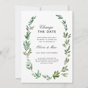 Change the Date Wedding Postponed Announcement