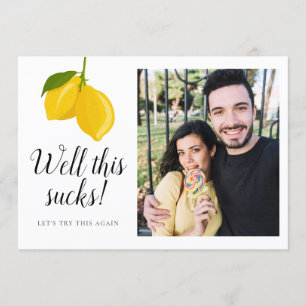 Change the Date Wedding Save the Date Photo Invitation