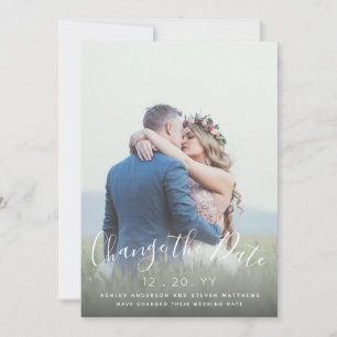 Change the Date Wedding Script Photo Save The Date