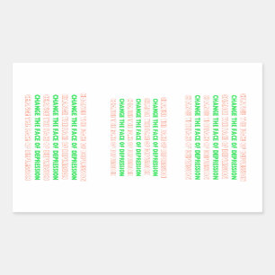 Change the Face of Depression Sheet  Sticker