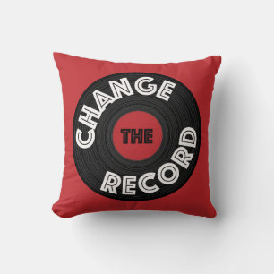 Change the Record Throw Pillow