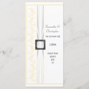 Change to any colour white church wedding program