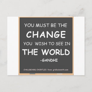 Change-World-Gandhi Postcard
