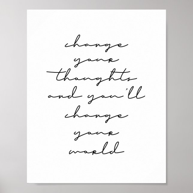 Change Your Thoughts and You'll Change Your World Poster (Front)