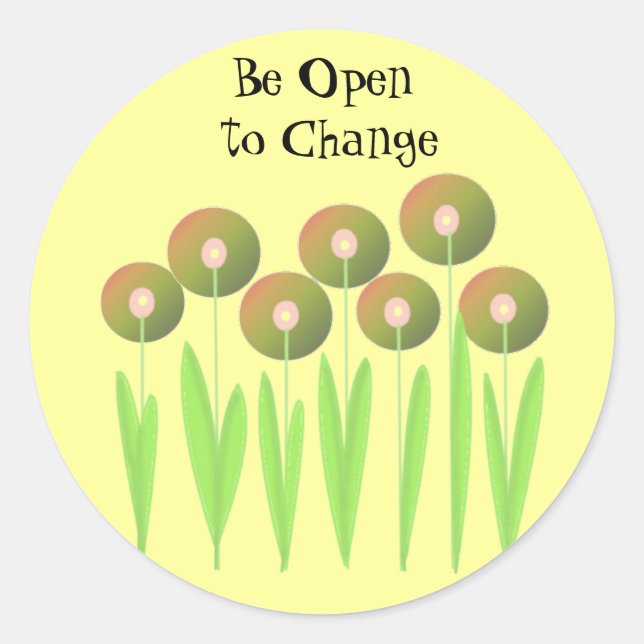 Change Your View Classic Round Sticker (Front)