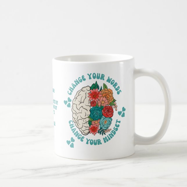 CHANGE YOUR WORDS Change Your Mindset Christian Coffee Mug (Right)