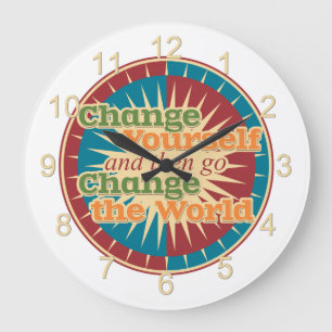 Change Yourself Large Clock