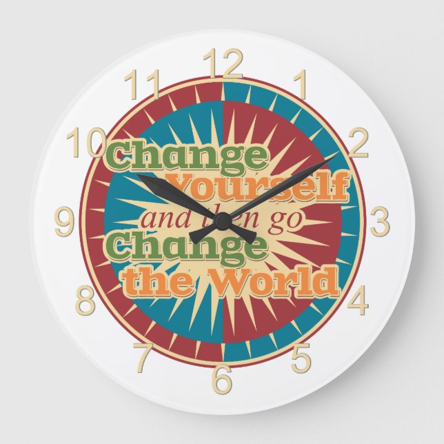 Change Yourself Large Clock (Front)