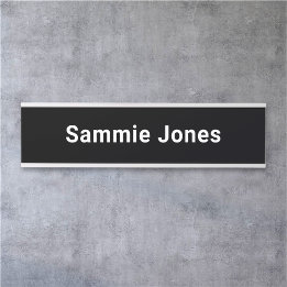 Changeable Black Name Plate for Office Door Custom