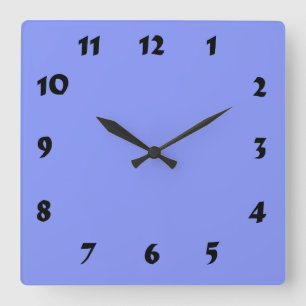 Changeable Numbered Baby Blue Clock