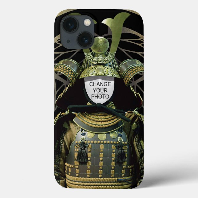 Changeable Your Photo, Samurai Helmet Case-Mate iPhone Case (Back)